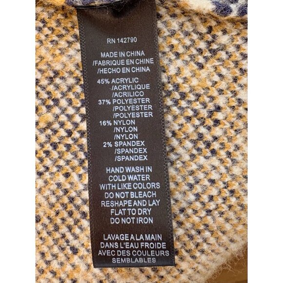 Maxsport XS Gold & Navy Floral Open Front Coatigan - - Picture 6 of 6